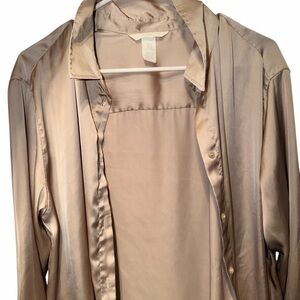 H&M Women's Satin Blazer - Cream